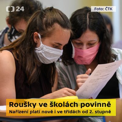 ROUŠKY od zítřka i při vyučování na II. stupni - POVINNĚ